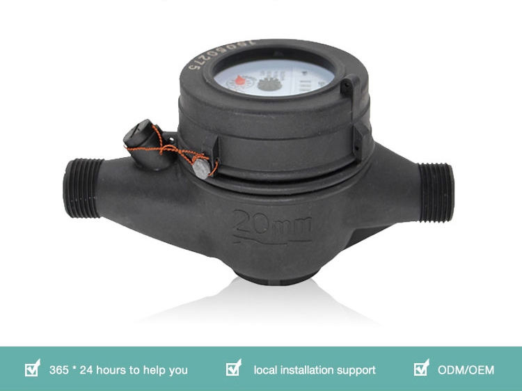 product-750-562 1/2inch~2inch dry dial water meter plastic body cold water meter for domestic residential